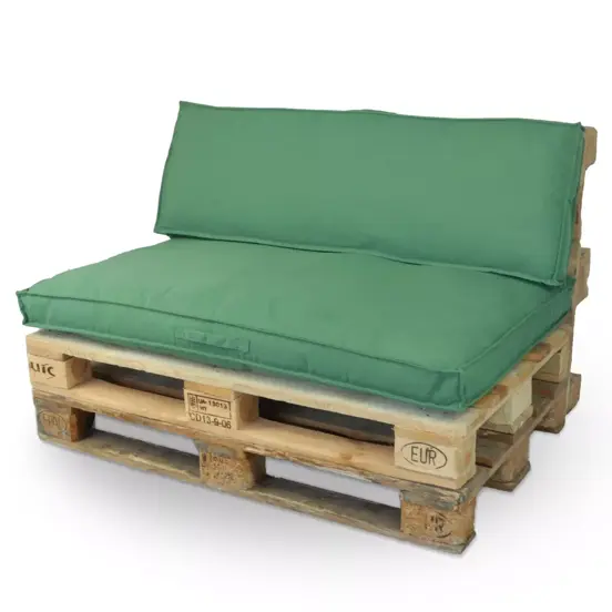 Palletkussenset groen, Luana, tuinmeubels