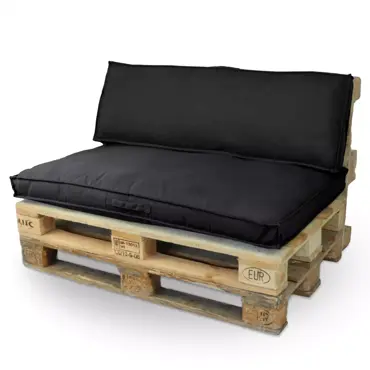 Palletkussenset zwart, Luana, tuinmeubels