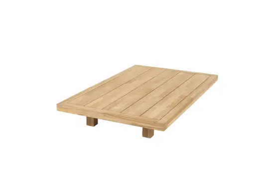 Paradiso loungeset met teak koffietafel tafel zijkant, 4 Seasons Outdoor, Tuinmeubels