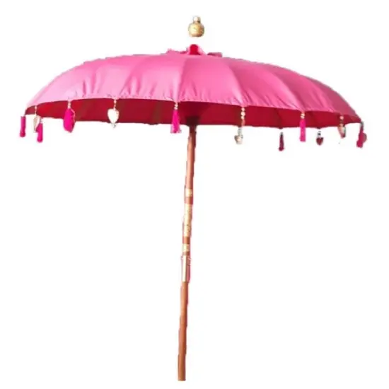 Parasol Bali Roze Ø185 cm, Van der Leeden, Tuinmeubels