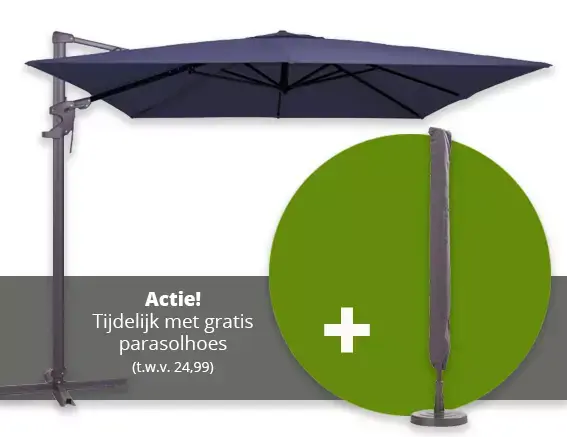 lamp excuus vraag naar Parasol monaco flex II safier blauw - Tuinmeubels.nl