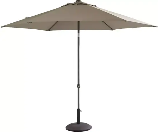 Parasol Oasis Ø 250 cm - Taupe www.tuinmeubels.nl