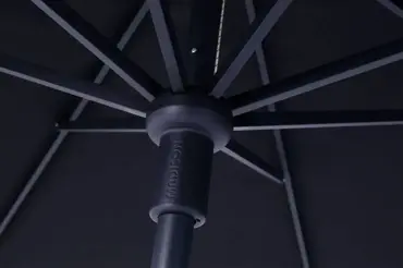 Parasol syros d350cm+volant ecru detail doek, Madison, tuinmeubels