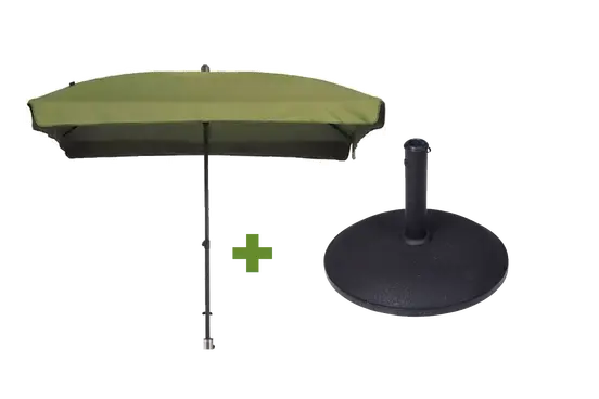 Patmos 210x140cm sage groen met 25kg voet - afbeelding 1