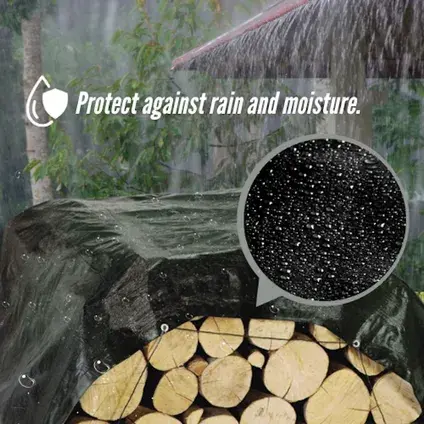 Perfect Cover® Essential Afdekzeil – 2 × 3 m – Zwart – 80 g/m² – Scheurbestendig, protect rain verbo, tuinmeubels.nl