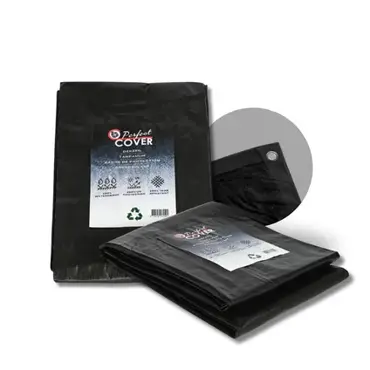 Perfect Cover® Essential Afdekzeil – 4 × 6 m – Zwart – 80 g/m² – Scheurbestendig, verbo, tuinmeubels.nl
