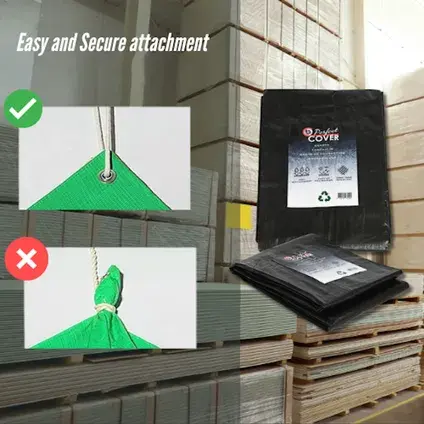Perfect Cover® Essential Afdekzeil – 6 × 8 m – Zwart – 80 g/m² – Scheurbestendig,  easy verbo, tuinmeubels.nl