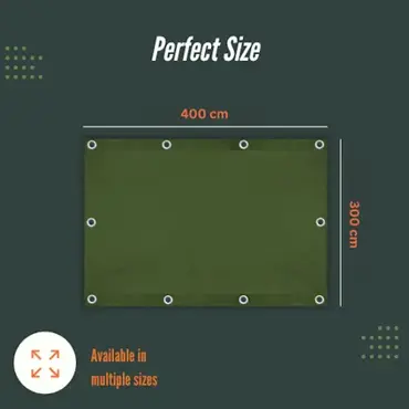 Perfect Cover® Super Sterk Afdekzeil - 3 x 4 m - Groen - 150 g/m² - Scheurbesten. perfect size verbo. tuinmeubels.nl