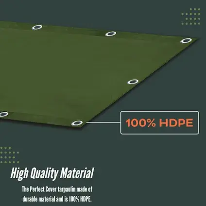 Perfect Cover® Super Sterk Afdekzeil - 3 x 4 m - Groen - 150 g/m² - Scheurbesten. HDPE verbo. tuinmeubels.nl