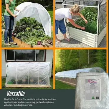 Perfect Cover® Super Sterk Afdekzeil - 3 x 4 m - Transparant - 150 g/m² - Scheur versatile, verbo, tuinmeubels.nl