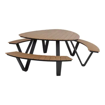 Picknickset arezzo driehoek achter, Lesli Living, tuinmeubels