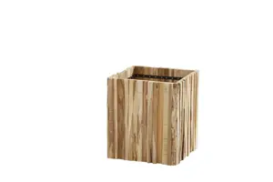 Plantenbak Miguel vierkant small teak 45 x 45 cm. ( H 50cm.) | 4 Seasons Outdoor