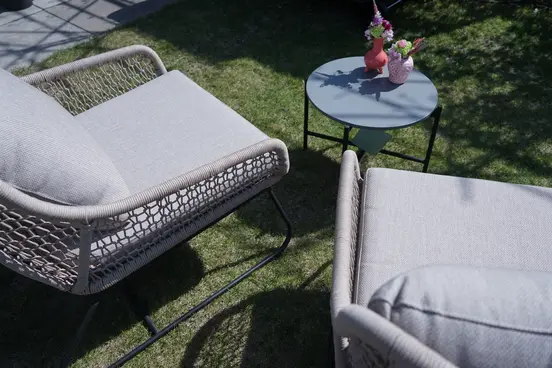 Portofino lounge set van 3 bruin achterkant, Vita, tuinmeubels.nl