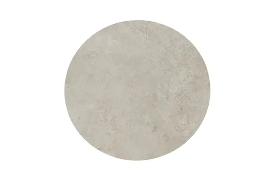 Prado ⌀130cm latte met 4x Calma dining stoel detail tafelblad, 4 Seasons Outdoor, tuinmeubels.nl