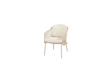 Prado tafel Ø130x75cm met 4 Puccini stoelen stoel, 4 Seasons Outdoor, Tuinmeubels