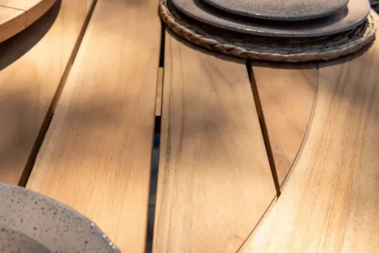 Prado tuintafel 160 cm met teak onderstel, 4 Seasons, Tuinmeubels.nl