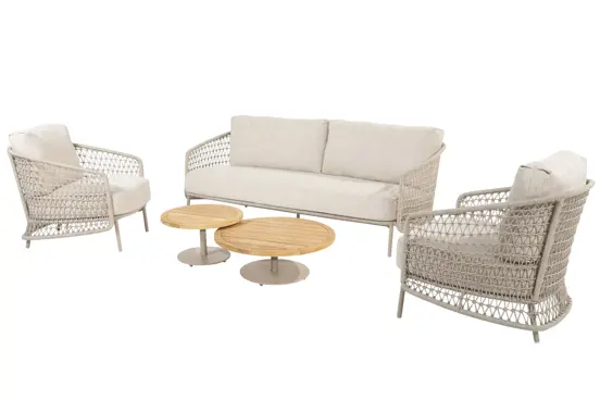 Puccini loungeset met salontafels, 4 Seasons Outdoor, Tuinmeubels