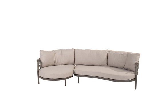 Puglia modulaire set terre: 2-zits bank, arm links + chaise longue, arm rechts - afbeelding 2