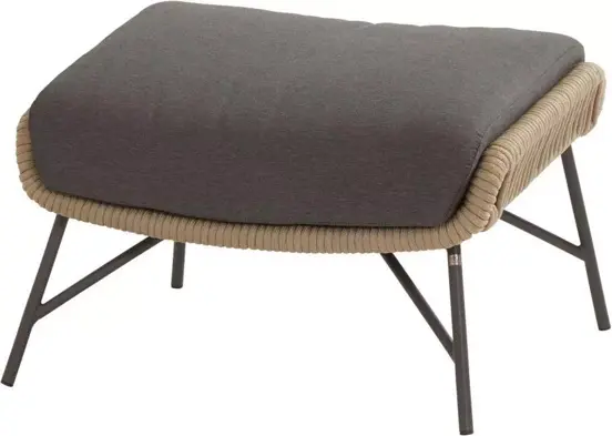 Ramblas foostool Taupe with cushion www.tuinmeubels.nl