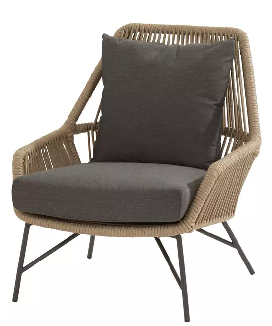 Ramblas living chair Taupe with 2 cushions www.tuinmeubels.nl