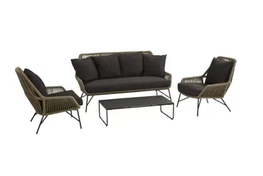 Ramblas loungeset met voetenbank en Dali tafel | 4 Seasons Outdoor - afbeelding 3