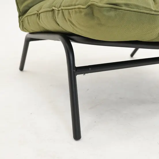Relax stoel zenzi olive detail poot, Lesli Living, tuinmeubels.nl