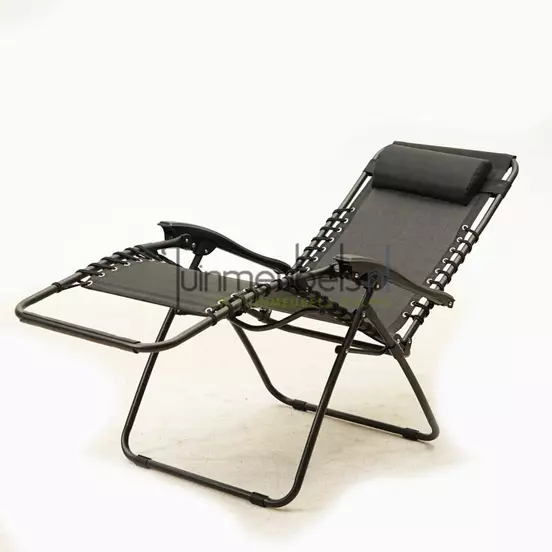 Tuinstoel Vita Alves Relaxstoel met kussen zwart, tuinmeubels, foto 2