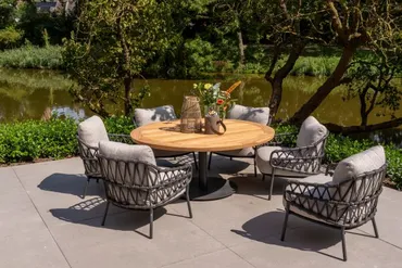 Saba tafel Ø160x69cm met 6 Calpi stoelen - afbeelding 6