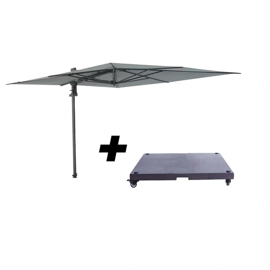 Saint tropez 355x300 grijs met verrijdbare 120kg voet - afbeelding 1