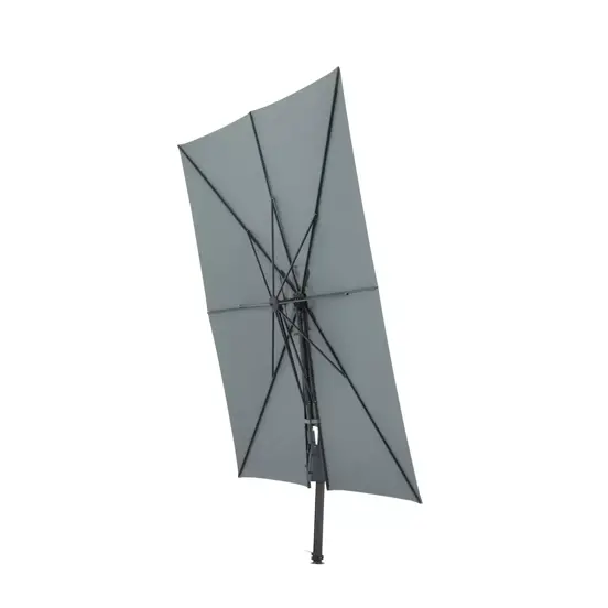 Saint tropez 355x300 grijs met verrijdbare 120kg voet parasol gekanteld, Madison, tuinmeubels