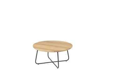 Salontafel Verdi 73 Antraciet Teak Rond 4SO Tafel Buiten Tuintafel 4 Seasons Outdoor