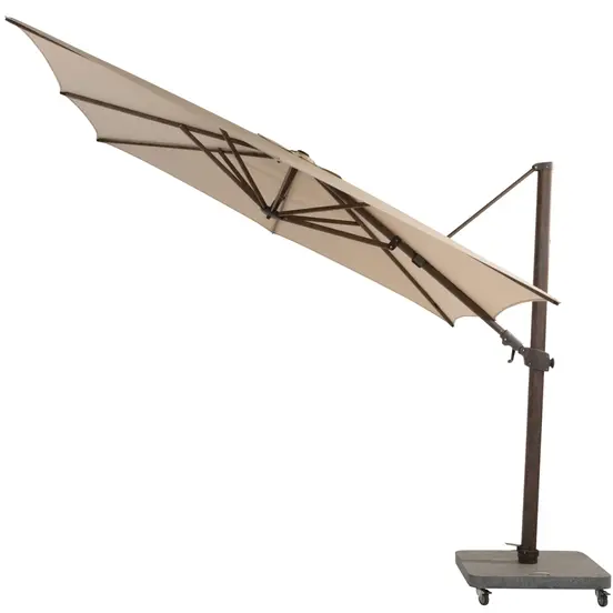 Siesta Premium 300 x 300 cm. beach met wenge frame kantelbaar, 4 Seasons Outdoor, tuinmeubels.nl