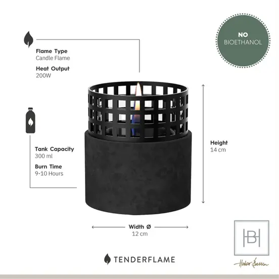 Signal Hill Black afmetingen, Tenderflame, tuinmeubels.nl