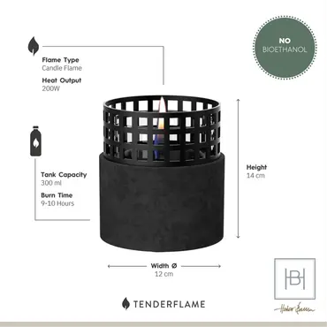 Signal Hill Black afmetingen, Tenderflame, tuinmeubels.nl