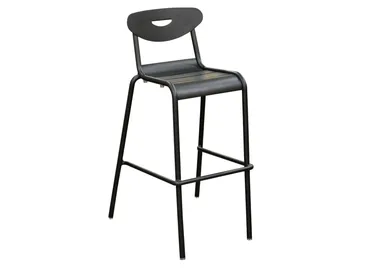 Smiley barstoel antraciet, Fermob, tuinmeubels.nl