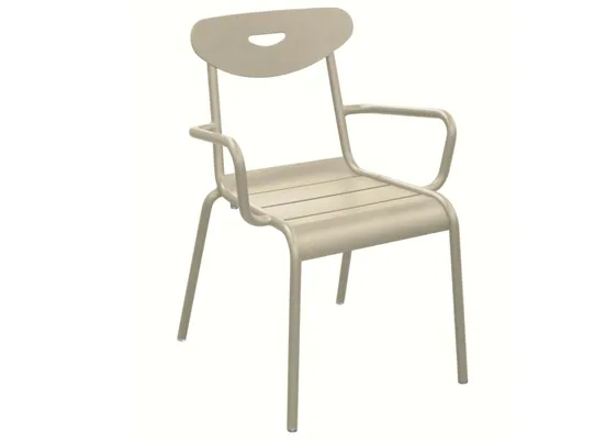 Smiley stapelstoel creme, Fermob, tuinmeubels.nl