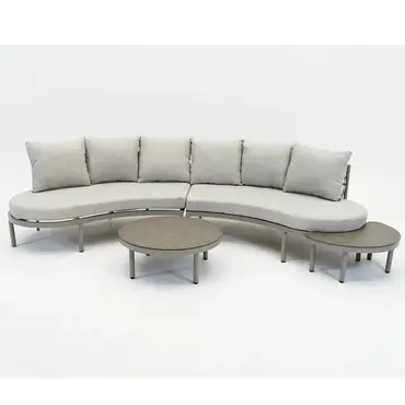 Solita lounge sofa set 4-dlg taupe opstelling, Vita tuinmeubelen, tuinmeubels.nl