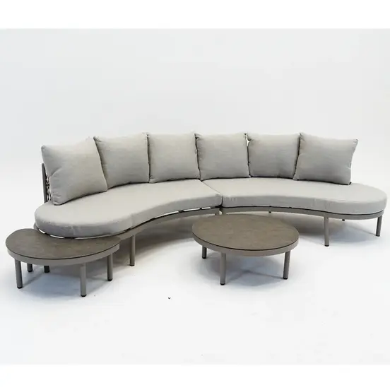 Solita lounge sofa set 4-dlg taupe opstelling2, Vita tuinmeubelen, tuinmeubels.nl