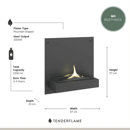 Solo 180 Black informatie, Tenderflame, tuinmeubels.nl