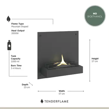 Solo 180 Black informatie, Tenderflame, tuinmeubels.nl