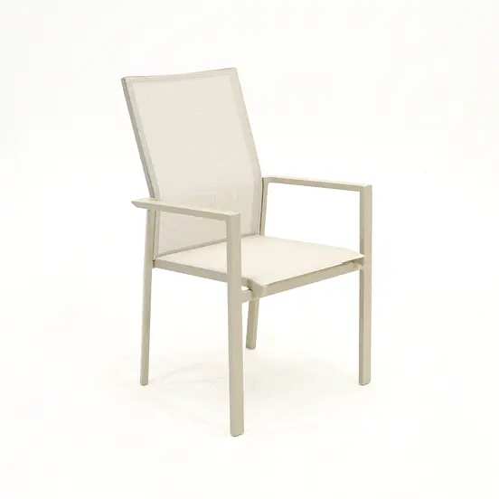 Stapelstoel Delia creme Hoge rug, Vita, Tuinmeubels.nl