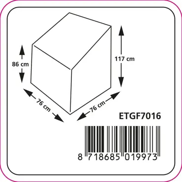 Stapelstoelhoes ca 66x66x117cm afmetingen, Eurotrail, tuinmeubels