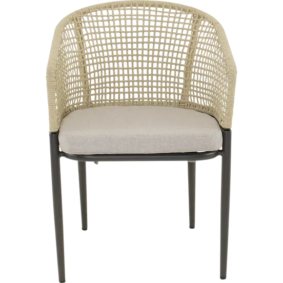 Stoel Kioto beige voor, Lesli Living, tuinmeubels.nl