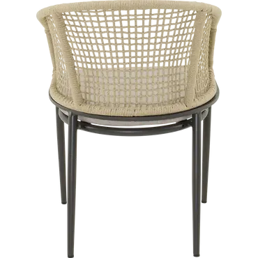 Stoel Kioto beige achterkant, Lesli Living, tuinmeubels.nl