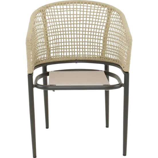 Stoel Kioto beige voor zonder kussen, Lesli Living, tuinmeubels.nl