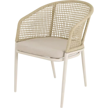 Stoel Kioto Crema beige, Lesli Living, tuinmeubels.nl