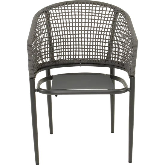 Stoel Kioto grijs zonder kussen, Lesli Living, tuinmeubels.nl