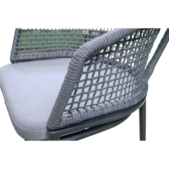 Stoel Kioto grijs detailbeeld, Lesli Living, tuinmeubels.nl