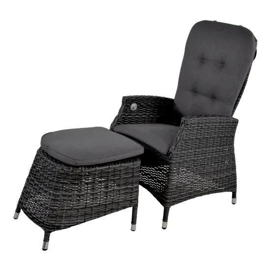 Stoel soho comfort forte met voetenbank, lesli Living, tuinmeubels