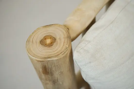 Stoel teak detail, Van Der Leeden, Tuinmeubels